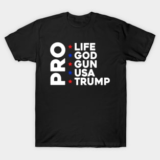 Pro Life God Gun Usa Trump 2023 T-Shirt